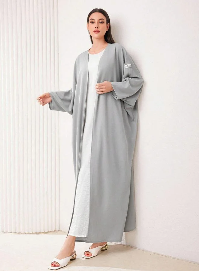 Take Two  Women Solid Batwing Sleeves Front Open Abaya for Women | Best Price UAE